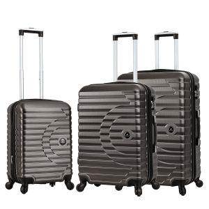 Lot de 3 valises rigides 43303 Extensibles 55, 66 et 76 cm Coffee