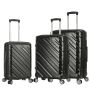 Lot de 3 valises rigides 43903 Extensibles 55, 68 et 79 cm Black