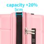 Lot de 3 valises rigides 43903 Extensibles 55, 68 et 79 cm Rose
