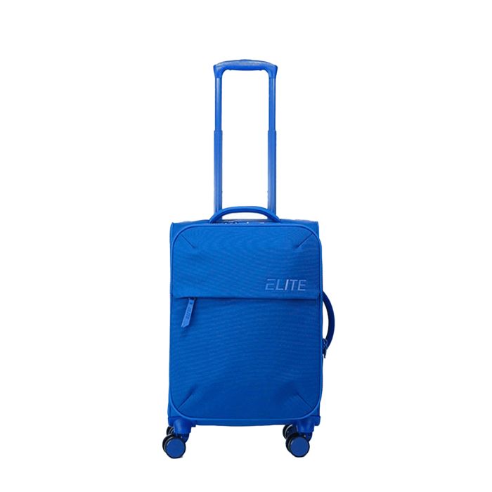 Valise cabine souple Pure Soft Extensible 55 cm Bleu Classique