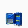 Valise cabine souple Pure Soft Extensible 55 cm Bleu Classique