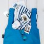 Sac shopping pliable avec pochette 65 cm Blue