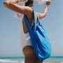 Sac shopping pliable avec pochette 65 cm Blue