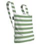 Sac shopping pliable avec pochette 65 cm Olive Stripes