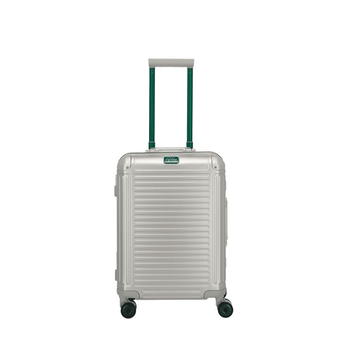 Valise cabine rigide Next Aluminium 55 cm Silver Green