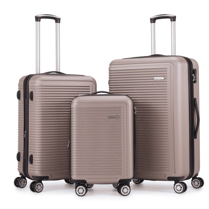 Lot de 3 valises rigides Summer 2.0 Extensibles 55, 67 et 77 cm Champagne