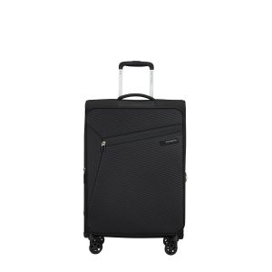 Valise M souple extensible 4 roues Litebeam 66 cm Black