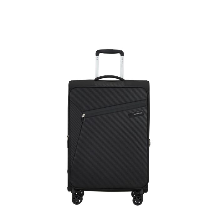 Valise M souple extensible 4 roues Litebeam 66 cm Black