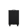 Valise M souple extensible 4 roues Litebeam 66 cm Black
