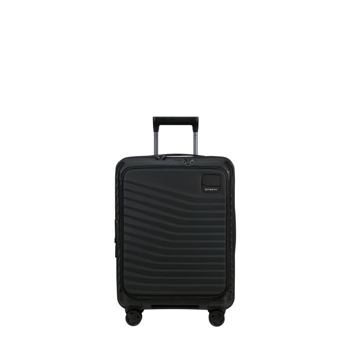 Valise cabine rigide Intuo Extensible avec compartiment ordinateur 55 cm Black
