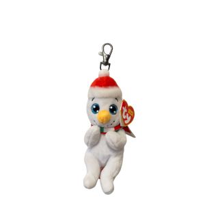 Porte-clés peluche Beanie Bellies 10 cm Brrrnard le bonhomme de neige