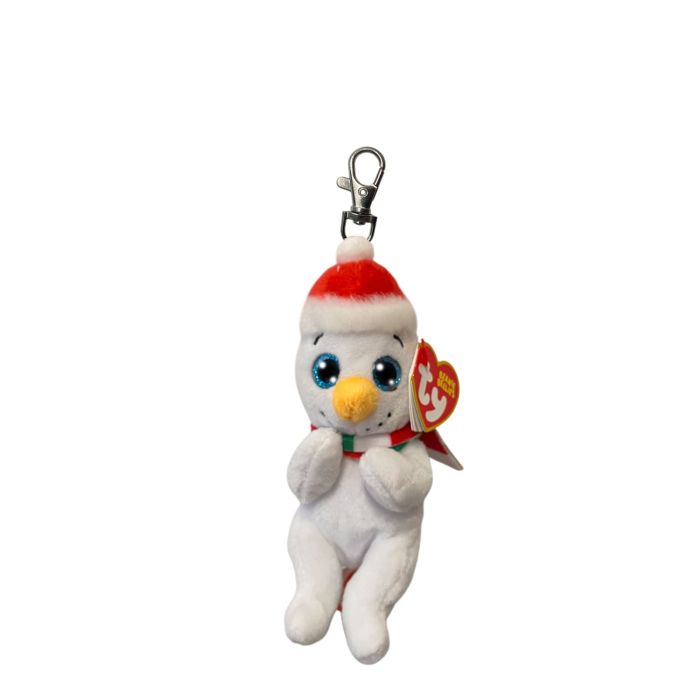 Porte-clés peluche Beanie Bellies 10 cm Brrrnard le bonhomme de neige