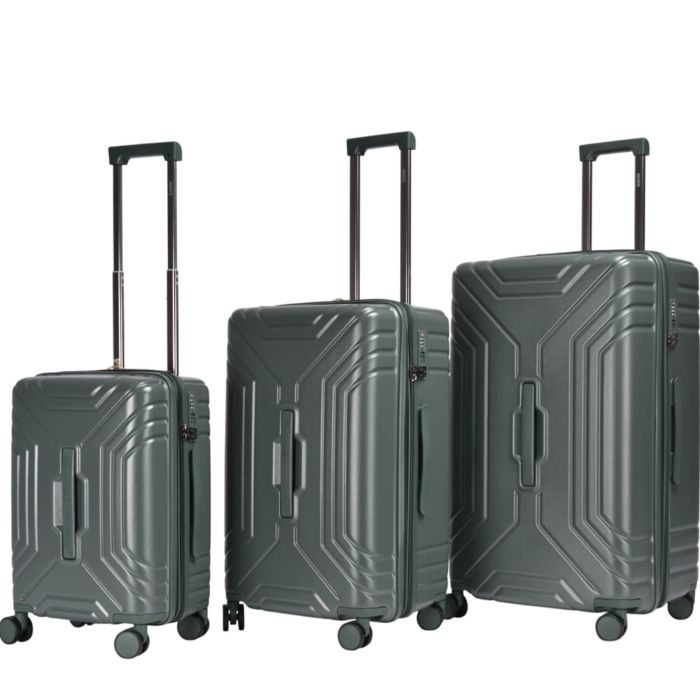 Lot de 3 valises Toranku Trunk et extensibles 54, 68.5 et 78.5 cm Dark green