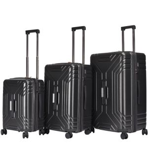 Lot de 3 valises Toranku Trunk et extensibles 54, 68.5 et 78.5 cm Dark grey