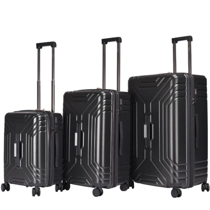 Lot de 3 valises Toranku Trunk et extensibles 54, 68.5 et 78.5 cm Dark grey