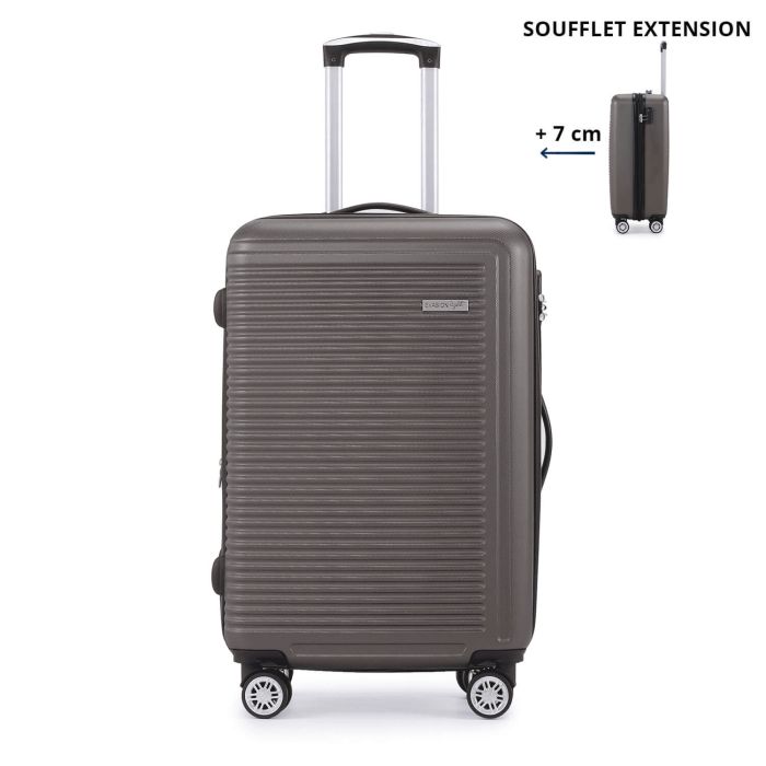 Valise rigide L Summer 2.0 Extensible Brown Kaki