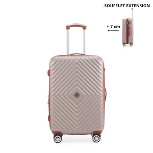 Valise rigide M Spring 2.0 67 cm Extensible Champagne
