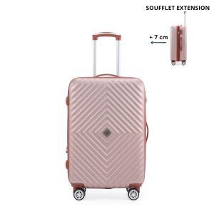 Valise rigide M Spring 2.0 67 cm Extensible Rose gold