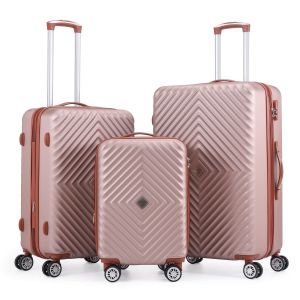 Lot de 3 valises rigides Spring 2.0 Extensibles 55, 67 et 77 cm Rose gold