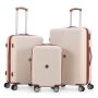 Lot de 3 valises rigides Spring 2.0 Extensibles 55, 67 et 77 cm Crème