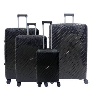 Lot de 4 valises rigides PP 2.0 55.5, 65.5, 76 et 85 cm Black