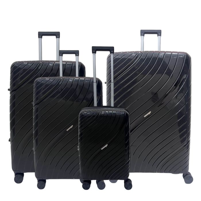 Lot de 4 valises rigides PP 2.0 55.5, 65.5, 76 et 85 cm Black