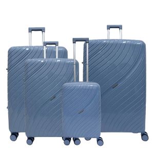 Lot de 4 valises rigides PP 2.0 55.5, 65.5, 76 et 85 cm Bleu