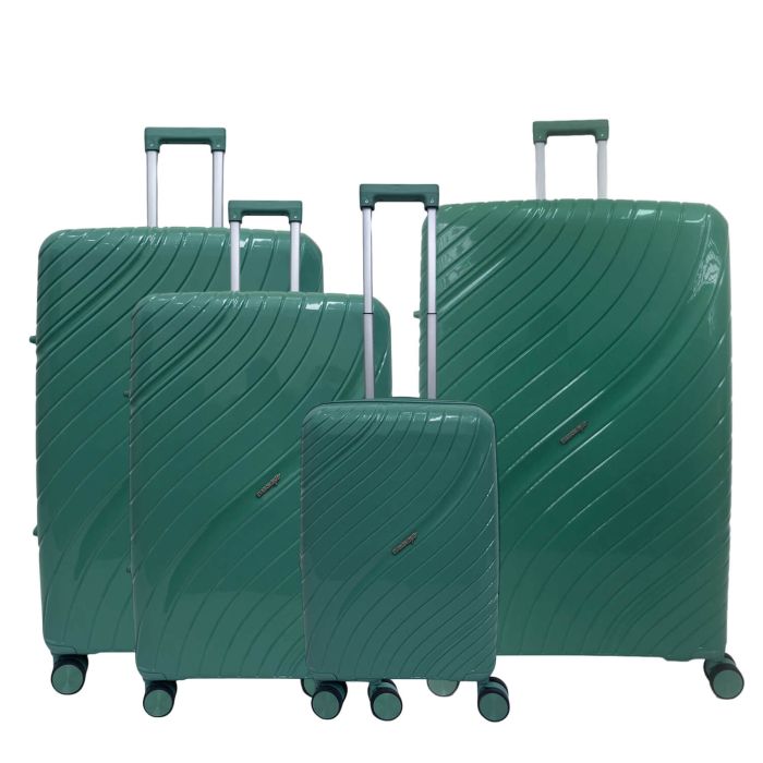 Lot de 4 valises rigides PP 2.0 55.5, 65.5, 76 et 85 cm Vert