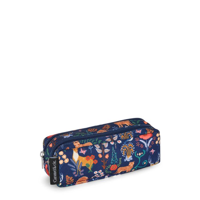 Trousse Double Magic Forest 21 cm Bleu