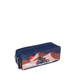 Trousse Double Rallye Explorer 21 cm Bleu