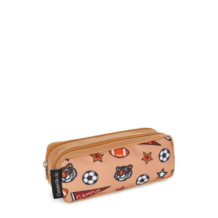 Trousse Double Brown Academy 21 cm Marron