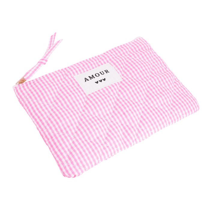 Pochette 20 cm Vichy Rose