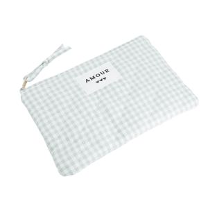 Pochette 20 cm Vichy Sauge