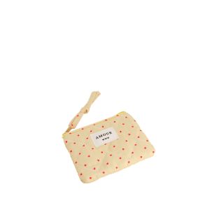 Porte monnaie 11 cm Coeur Jaune