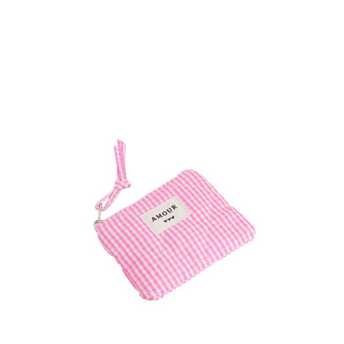 Porte monnaie 11 cm Vichy Rose