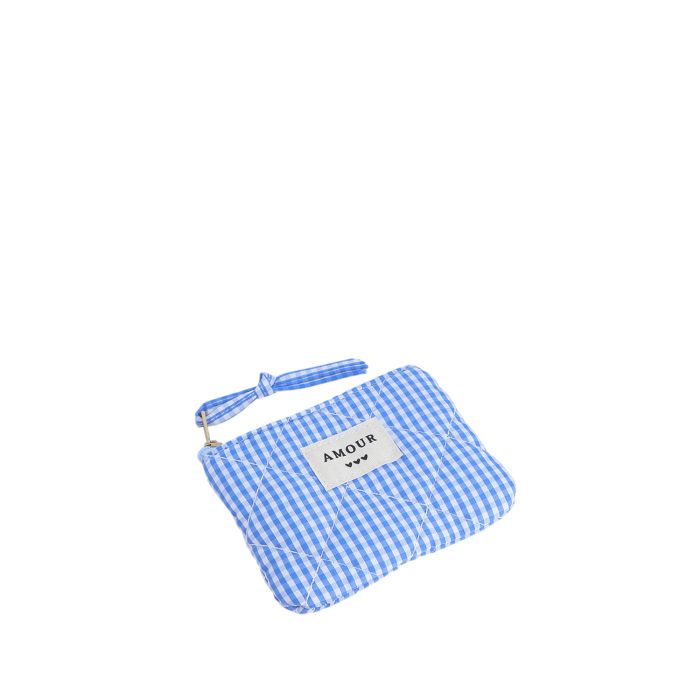 Porte monnaie 11 cm Vichy Bleu