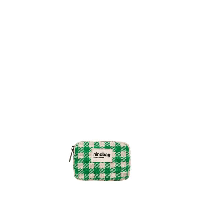 Porte monnaie Lili 13 cm Vichy Vert