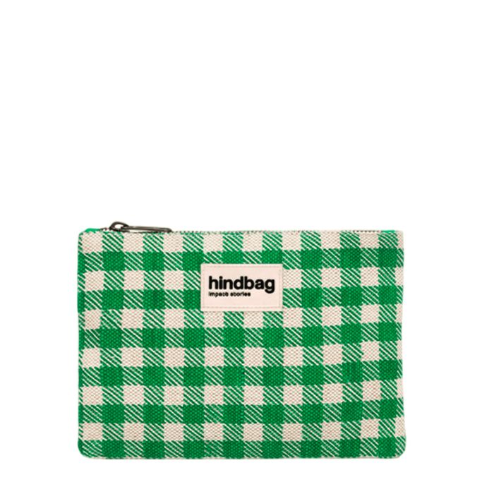 Pochette Ema 25 cm Vichy Vert