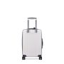 Valise cabine rigide Cadence Extensible Port USB 55 cm Ivoire