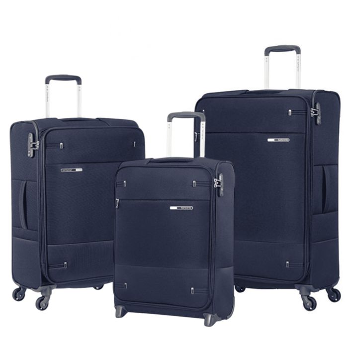 Lot de 3 valises souples Base Boost 55, 66, 78 cm Navy Blue