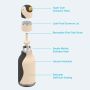 Gourde Bestie en acier inoxydable 460 ml Pingouin