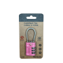 Cadenas TSA à 3 chiffres avec câble 62101 Pink