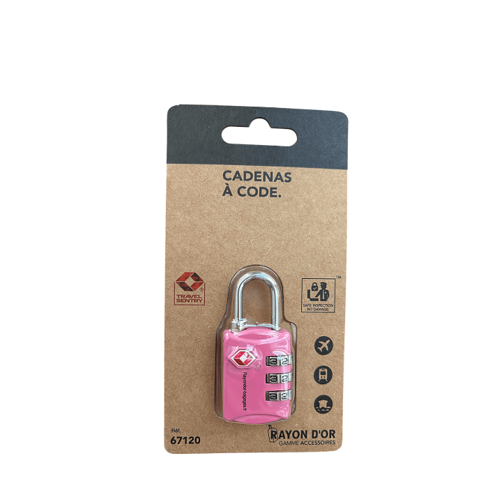 Cadenas à 3 chiffres TSA 67120 Pink