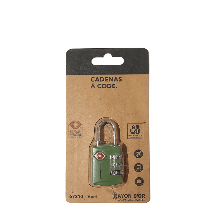Cadenas à 3 chiffres TSA 67120 Green