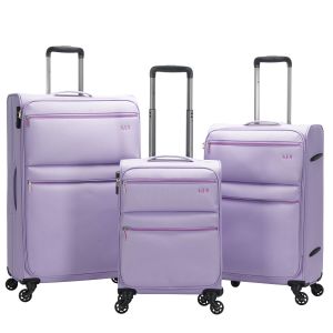 Lot de 3 valises souples 1973 55, 66 et 77 cm Lavande