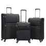 Lot de 3 valises souples 1973 55, 66 et 77 cm Noir Gris