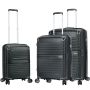 Lot de 3 valises rigides 59103 Extensibles 55, 66 et 76 cm Black