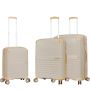 Lot de 3 valises rigides 59103 Extensibles 55, 66 et 76 cm Champagne