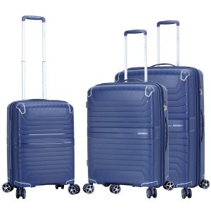 Lot de 3 valises rigides 59103 Extensibles 55, 66 et 76 cm Dark blue