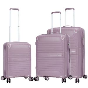 Lot de 3 valises rigides 59103 Extensibles 55, 66 et 76 cm Light purple